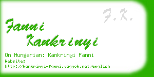 fanni kankrinyi business card